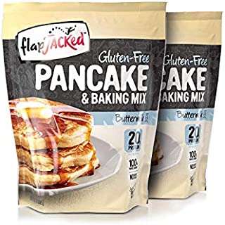 FlapJacked Protein Pancake & Baking Mix, Gluten-free Buttermilk, 24oz, 2 Pack