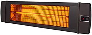 Dr. Infrared Heater 1500W carbon infrared heater indoor outdoor patio garage wall or ceiling Mount with remote, black (Renewed)