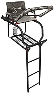 X-Stand Treestands The Duke 20' Single-Person Ladderstand Hunting Tree Stand, Black