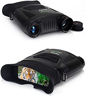 Night Vision Binoculars - 3.8-7.6X Light Weight Handed Infrared Night Vision Hunting Binoculars with Comfortable Large Viewing Screen Can Take Day or Night Photos and Videos