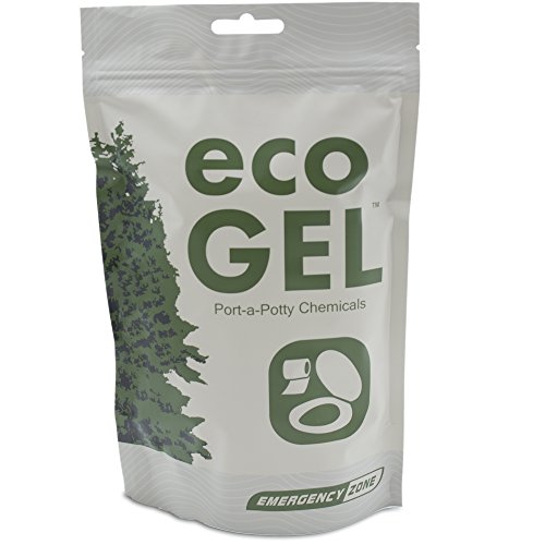 Eco Gel Port-A-Potty and Emergency Toilet Chemicals, Eco-Friendly Liquid Waste Gelling and Deodorizing Powder. Single Pack