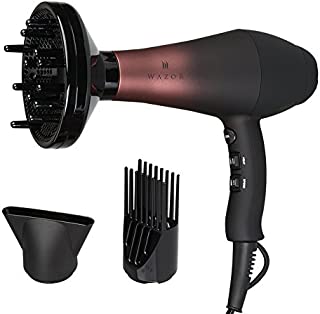 Wazor Pro Infrared Ionic Hair Dryer Tourmaline 1875W Powerful Blow Dryer for Faster Drying, Includes Diffuser & Concentrator & Comb, Soft Touch Finish