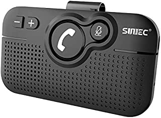 SUNITEC Hands Free Bluetooth for Cell Phone Car Kit - Wireless Bluetooth 5.0 Car Speaker AUTO Power ON Support Siri Google Assistant Voice Guidance Receiver for Car Handsfree Speakerphone - BC980