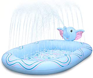 yobeway 3 in 1 Inflatable Sprinkler for Kids Outdoor Water Toy, 68' Baby Water Splash pad Pool mat for Big Children, Kiddie Splash Pool Gift for Toddler Outside Play Activity Center 6 Months up.