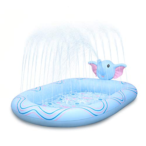 yobeway 3 in 1 Inflatable Sprinkler for Kids Outdoor Water Toy, 68' Baby Water Splash pad Pool mat for Big Children, Kiddie Splash Pool Gift for Toddler Outside Play Activity Center 6 Months up.