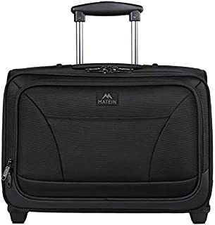 Rolling Laptop Bag, MATEIN Rolling Briefcase for Business Travel, Fits 17 inch Notebook, Carry-on Luggage Attache Case Waterproof Rolling Work Bag for Men and Women, Black