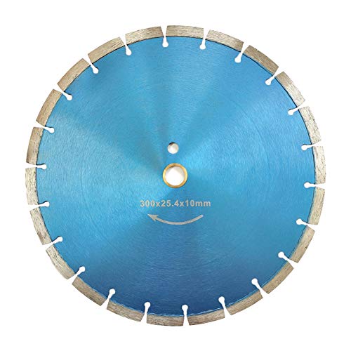 Meacase 12 inch Segmented Diamond Saw Blade for Concrete Masonry Brick Block Stone with 1''-20mm Arbor