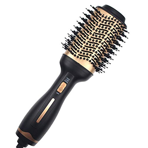 Hot Air Brush ,Hair Dryer Brush, Professional Hair Dryer & Volumizer 3 in 1 Upgrade Anti-Scald Negative Ionic Technology Hair Straightener Brush,Salon Negative Ion Ceramic Electric Blow Dryer