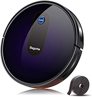 Robot Vacuum,Bagotte Upgraded 2000Pa Strong Suction Robotic Vacuum Cleaners,Automatic Carpet Boost,2.7in Thin,Super Quiet,Self-Charging with Boundary Strips,for Hardwood Floor Carpet Tile Pet Hair