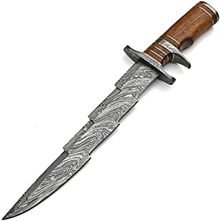 Sub Hilt Custom Handmade Damascus Steel Hunting Bowie Knife -Sword/Chef Kitchen Knife/Dagger/Full Tang/Skinner/Axe/Billet/Folding Knife/Kukri/knives accessories/survival/Camping With Sheath 9157