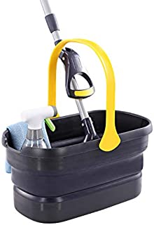 Yocada Collapsible Plastic Bucket Mop Bucket Cleaning Washing Bucket for Mop Cleaning Washing Fit Sponge Mop Flat Mop Cotton Mop Good Grips Angled