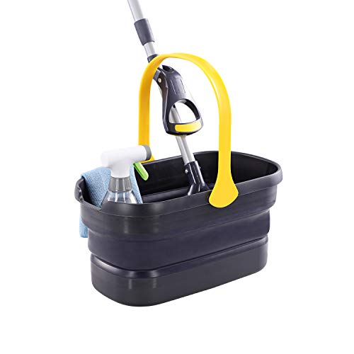 Yocada Collapsible Plastic Bucket Mop Bucket Cleaning Washing Bucket for Mop Cleaning Washing Fit Sponge Mop Flat Mop Cotton Mop Good Grips Angled