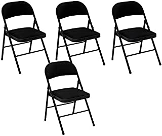 Cosco Fabric Folding Chair Black (4-pack)