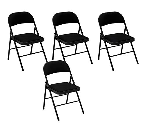 Cosco Fabric Folding Chair Black (4-pack)