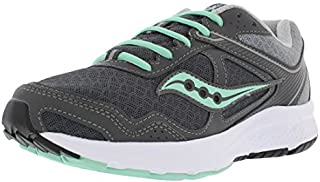 Saucony Women's Cohesion 10 Running Shoe, Grey/Mint, 9 W US