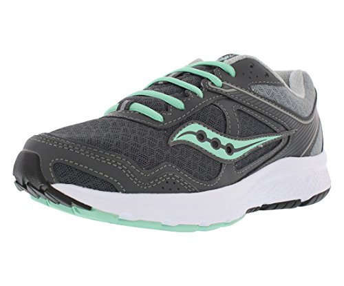 Saucony Women's Cohesion 10 Running Shoe, Grey/Mint, 9 W US