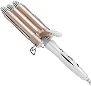 ACMEME 3 Barrel Curling Iron Hair Crimper and Waver 1 inch Ceramic 2-Temperature Adjustable Beach Waves Curling Iron