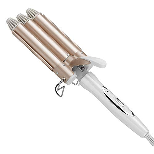 ACMEME 3 Barrel Curling Iron Hair Crimper and Waver 1 inch Ceramic 2-Temperature Adjustable Beach Waves Curling Iron