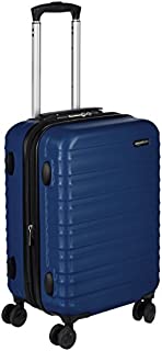 Amazon Basics Hardside Carry-On Spinner Suitcase Luggage - Expandable with Wheels - 21 Inch, Navy Blue