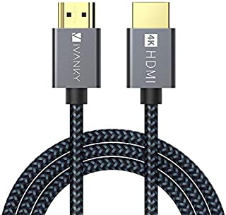 HDMI Cable 4K 10ft, iVANKY 18Gbps High Speed HDMI 2.0 Cable, 4K HDR, HDCP 2.2/1.4, 3D, 2160P, 1080P, Ethernet - Braided HDMI Cord 32AWG, Audio Return(ARC) Compatible UHD TV, Blu-ray, Monitor