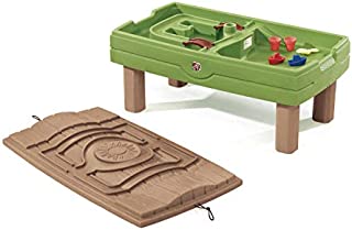 Step2 Naturally Playful Sand & Water Activity Center | Kids Sand & Water Table with Umbrella