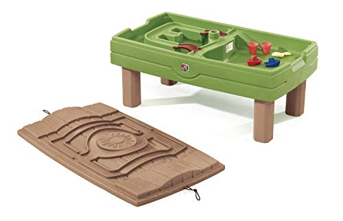 Step2 Naturally Playful Sand & Water Activity Center | Kids Sand & Water Table with Umbrella