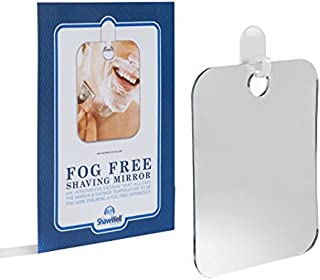The Shave Well Company Original Anti-Fog Shaving Mirror | Fogless Bathroom Handheld Mirror for Men and Women | Long-Lasting Removable Adhesive Hook