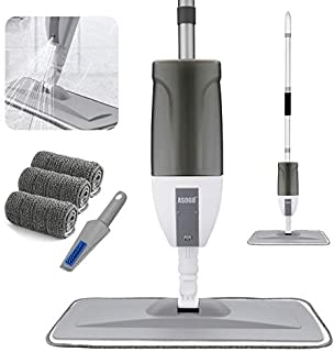 Spray Mop for Floor Cleaning, Floor Mop with a Refillable Spray Bottle and 2 Washable Pads, Flat Mop for Home Kitchen Hardwood Laminate Wood Ceramic Tiles Floor Cleaning600ML