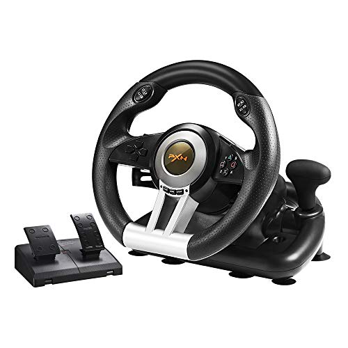 PC Racing Wheel, PXN V3II 180 Degree Universal Usb Car Sim Race Steering Wheel with Pedals for PS3, PS4, Xbox One,Xbox Series X/S,Nintendo Switch