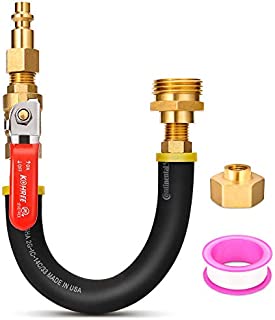 Kohree RV Winterizing Kit Sprinkler Blowout Adapter with Shut Off Valve, 12 Inch Air Compressor Kit Male & Female Quick Connect Blow Out Fitting Plug, Winterize RV Motorhome Boat Camper Travel Trailer