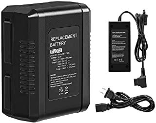 Amityke V Mount/V-Lock Battery 115Wh 7800mAh Vmount Battery Compatible with Sony Video Camera Camcorder Broadcast with with Dual D-Tap & USB Port for DSLR BMPCC 4K, LED Light, Monitor, HDCAM, XDCAM