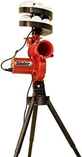 HEATER SPORTS Slider Lite Curveball Baseball Pitching Machine for Kids, Teens, and Adults, Uses Pitching Lite Machine Baseballs & Plastic Baseballs, Includes Automatic Ballfeeder