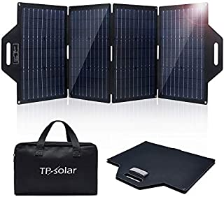 TP-solar 100 Watt Foldable Solar Panel Battery Charger Kit for Portable Generator Power Station Cell Phones Laptop 12V Car Boat RV Trailer Battery Charge (Dual 5V USB & 19V DC Output)