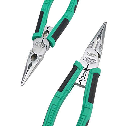 Long Needle Nose Pliers Heavy Duty Lineman's Pliers with Wire Stripper/Crimper/Wire Cutter Function 8