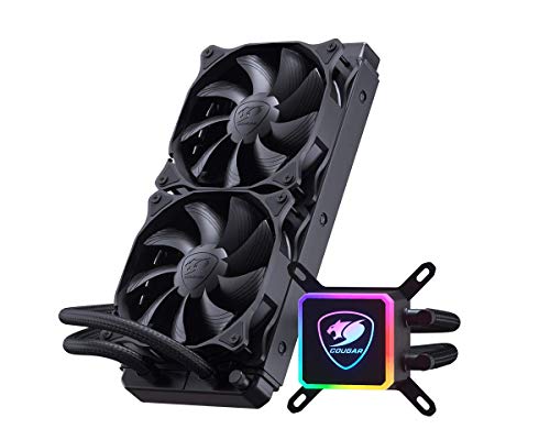 COUGAR Aqua High-Performance CPU Liquid Cooler with Vibrant and Dazzling RGB LED Pump Head and a Remote Controller (Aqua 280)