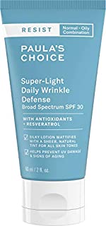 Paula's Choice RESIST Super-Light Daily Wrinkle Defense SPF 30 Matte Tinted Face Moisturizer with UVA & UVB Protection, Anti-Aging Sunscreen for Oily Skin, 2 Ounce