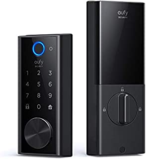 eufy Security Smart Touch, Fingerprint Scanner, Keyless Entry Door Lock, Bluetooth Electronic Deadbolt, Touchscreen Keypad, BHMA Certified, IP65 Weatherproofing, Wi-Fi Not Supported, Black