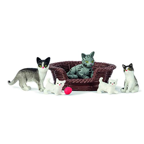 Lundby 60-8073-00 Cat Family, Doll's House, 18:1, for 11 cm Dolls, Swedish Design