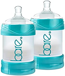 Bittylab Bare Air-Free Feeding Baby Bottles, Anti-Reflux, Reduces Colic, Gas and GERD, Improves Newborn Breastfeeding Latch, 4oz, Clinically Proven