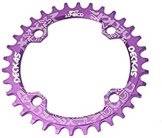 Cololy Round Oval 104BCD 32T 34T 36T 38T Narrow Wide Chainring Single Chainring for 8/9/10/11-Speed BCD Bike Narrow Wide Chainrings for Bicycle Road Bike Mountain Bike MTB (Purple,Round-32T)