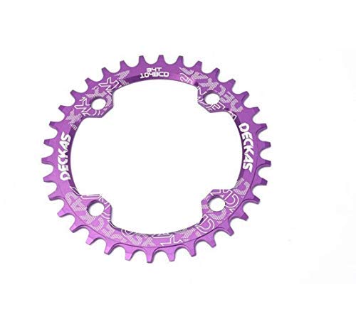 Cololy Round Oval 104BCD 32T 34T 36T 38T Narrow Wide Chainring Single Chainring for 8/9/10/11-Speed BCD Bike Narrow Wide Chainrings for Bicycle Road Bike Mountain Bike MTB (Purple,Round-32T)