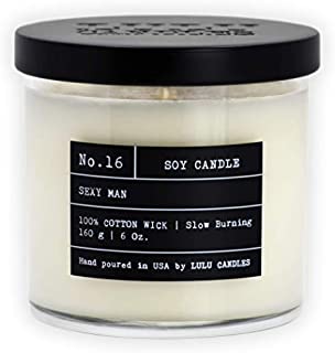 Lulu Candles | Sexy Man (Smells Like Fresh Men's Cologne) | Luxury Scented Soy Candles | Hand Poured in The USA | Highly Scented & Long Lasting | Small - 6 Oz.