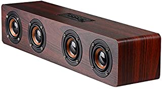 Marivon Bookshelf Speakers Hi-Fi Wooden Wireless Bluetooth Speaker Retro Audio Aux Support Home Computer Mobile TV Classical Stereo FM TF Card Desktop Self Decoration