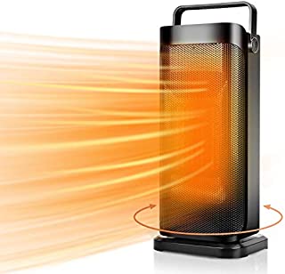 Electric Space Heater - 1500W Portable Ceramic Heater for Indoor UseFloor Heater for Home,Oscillating Tower Heater with Thermostat, SafeFast Heating, Tip-over & Overheat Protection, Quiet, Ideal for Personal, Office, Bedroom, Bathroom, Home