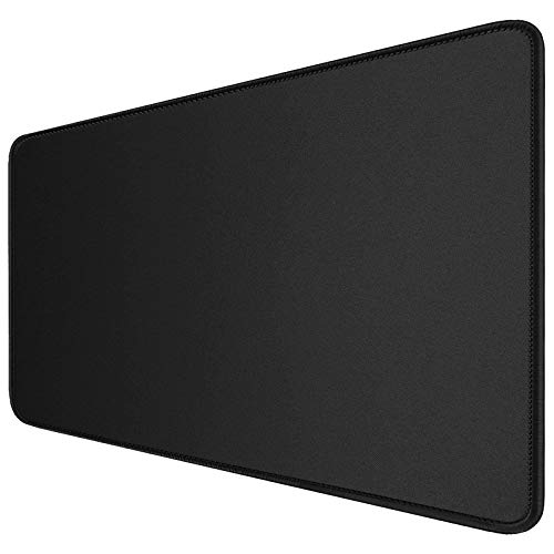 Extend Gaming Mouse Pad XL, 31x12 in with Stitched Edges, Large Mousepad Ultra-Smooth Textured Cloth & Non-Slip Rubber Base, Waterproof Full Desk Keyboard Mat for Gamer, Office & Home, Black