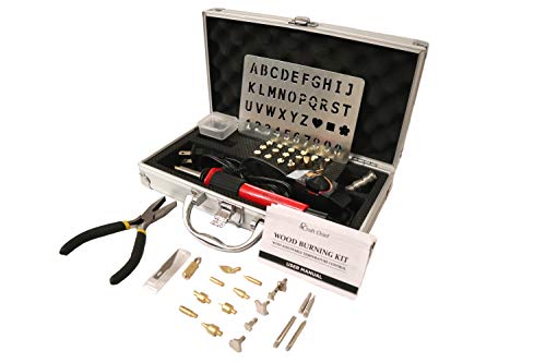 Wood Burning Kit, 35 Tips (2nd Gen), Adjustable Temperature Switch, Premium Case, Extra-Long 4.92 ft Cable, Pliers, Pyrography/Soldering Pen, CRAFT CHIEF