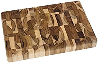 Lipper International Teak Wood End Grain Kitchen Chopping Block and Cutting Board, Small, 12