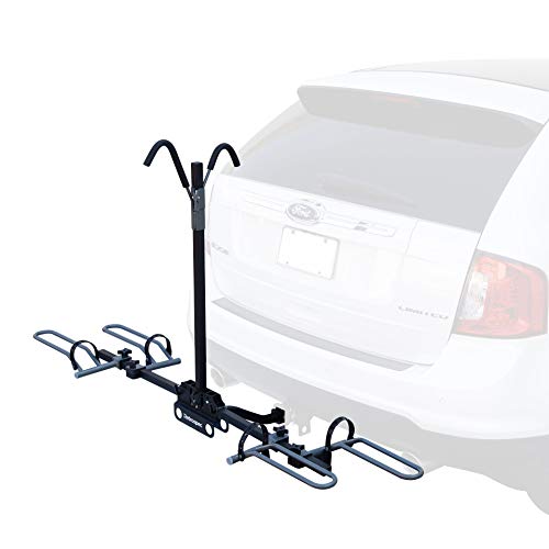 Retrospec Lenox Car Hitch Mount Tray Bike Rack with 2-inch Receiver; 2 Bicycle Carrier, Black