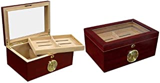 Prestige Import Group 100 Ct. Humidor w/ Glass Top & External Hygrometer