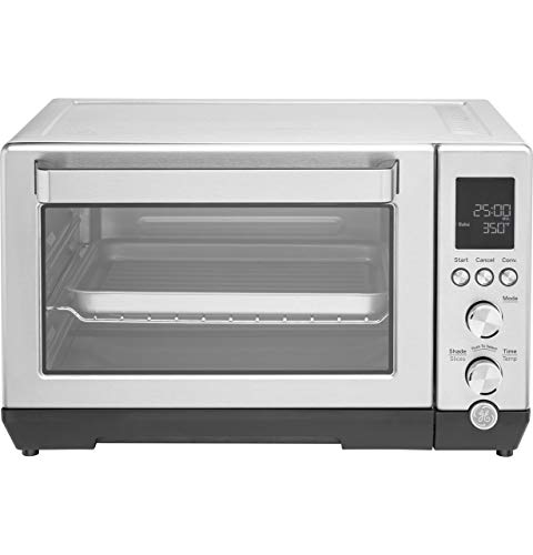 GE Quartz Convection Toaster Oven, Large Capacity Fits 9x13 Baking Pan, Rapid Quartz Heating Element, 7 Cook Modes of Toast, Bake, Broil, Bagel, Pizza, Roast & Keep Warm, Stainless Steel, G9OCABSSPSS